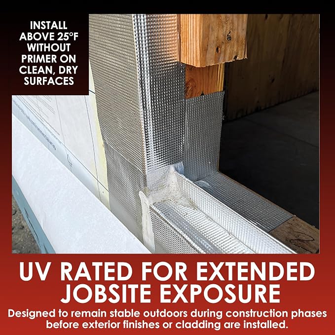 PS45 Alum Waterproofing Membrane – Self-Adhering Aluminum Flashing – UV-Rated - Image 5