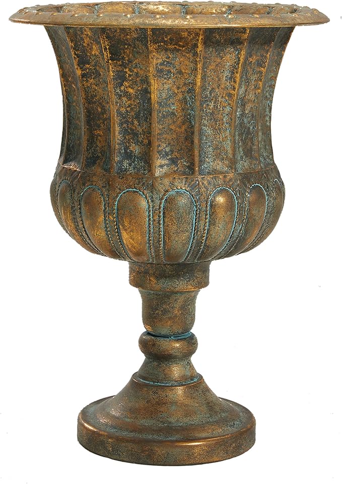 Worth Garden 24.5" H. Metal Urn Planters 1-Pack by WORTH
