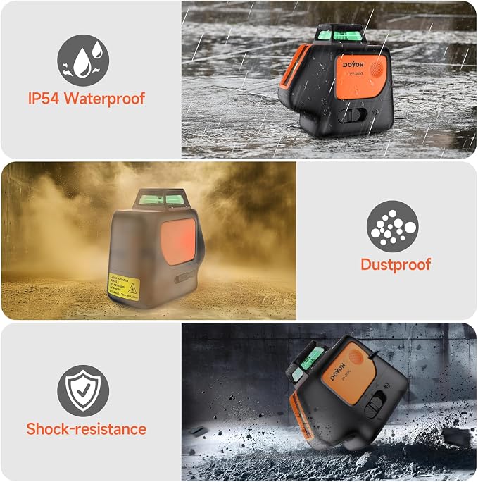 Plumb Dot Laser Level 360 Self Leveling, PV-360G | High Accuracy, Rechargeable - Image 6