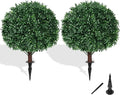 Grooy Artificial Set of 2 UV Resistant Boxwood Topiary Ball by FEELTHENEWWORLD