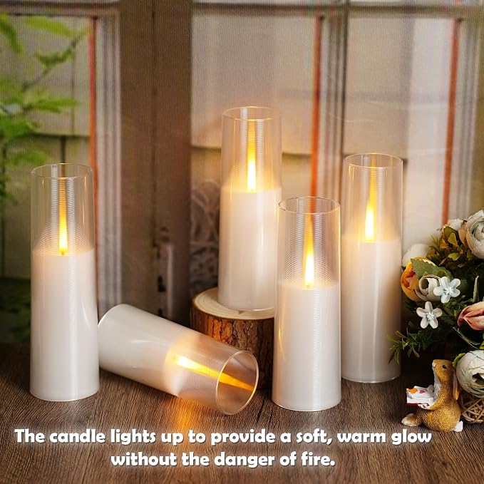 kakoya Flameless LED Candles Upgraded Realistic Flickering Flame, LED Pillar - Image 4