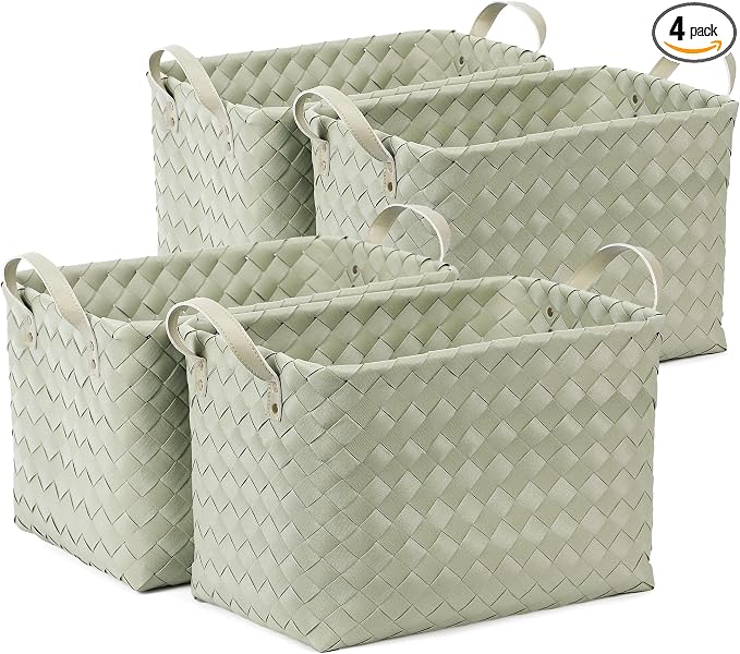 BROWNLILY Handwoven Clothes Basket Laundry Hampers Large Wicker Storage Baskets by BROWNLILY