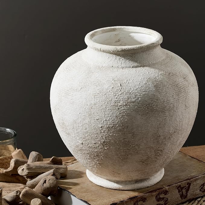Ceramic Large Vase, Flower Rustic Vase Farmhouse Decorative Big Vases Floral by ooit