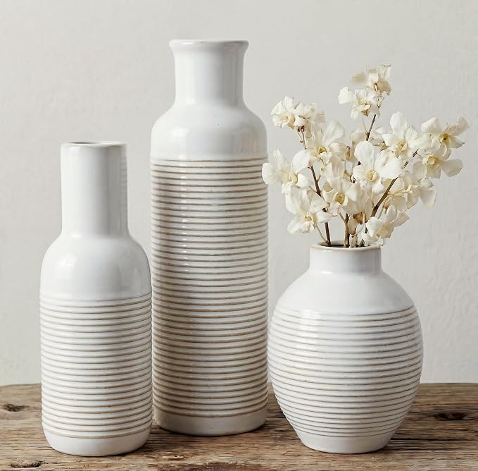 Rustic Farmhouse Vase Set of 3 by CWFutwell