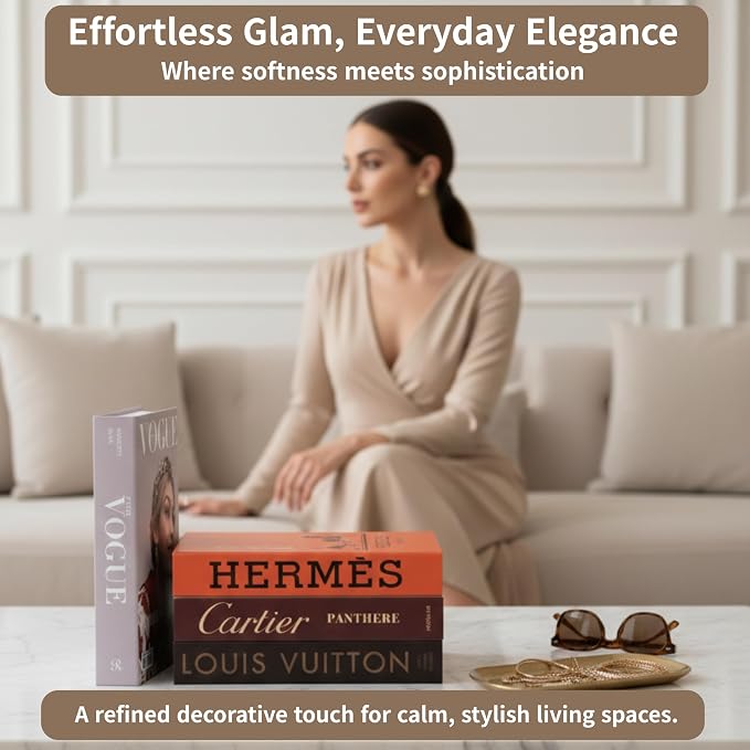 4 Pcs Decorative Books | Faux Glam Coffee Table & Shelf Decor | Glamorous - Image 7