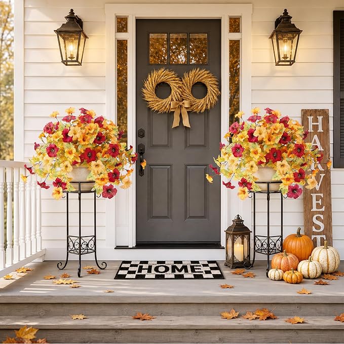 4PCS Extra Big Artificial Hanging Fall Flowers Fake Plants - Image 7