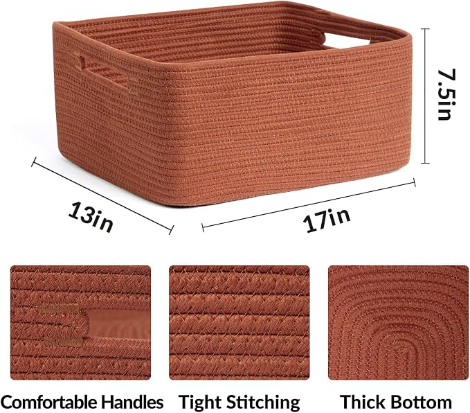MiniArk Large Storage Baskets for Organizing, Baby Nursery, Toy Bins Box - Image 2