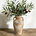 Ceramic Flower Vase with Handles, 11 Inch Terracotta Tall Vase | Farmhouse by Unknown