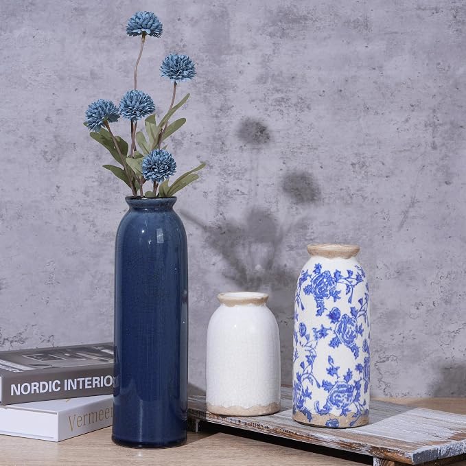 Vintage Ceramic Vase Set of 3 - Image 3