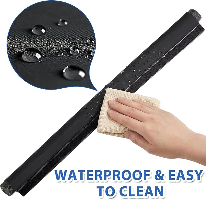 MAXTID Door Draft Stopper 36 Inch Black Adjustable Door Draft Blocker Front - Image 6