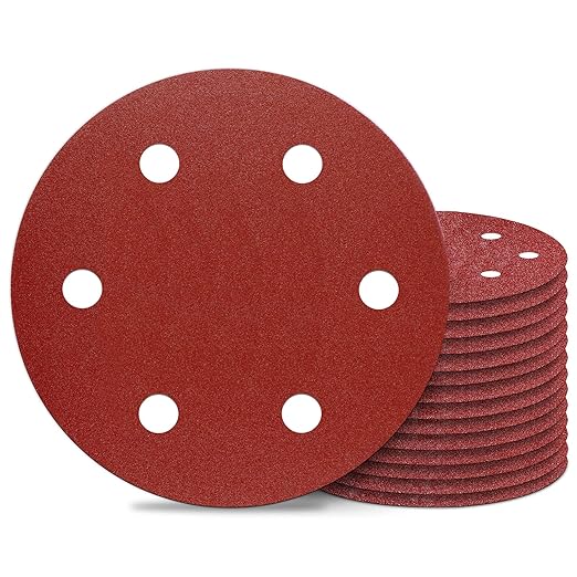 Awutzut 9 Inch 6 Hole Sanding Discs 150 Grit Hook and Loop by Awutzut