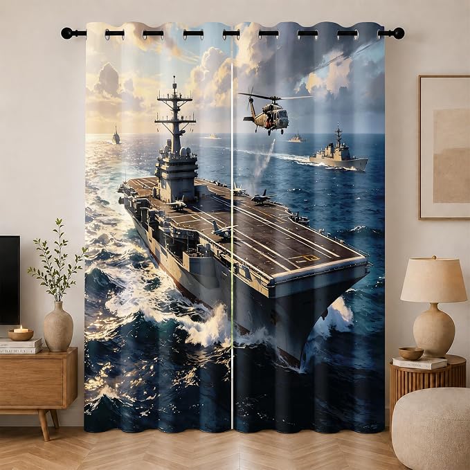 Aircraft Carrier Blackout Curtains by Unknown