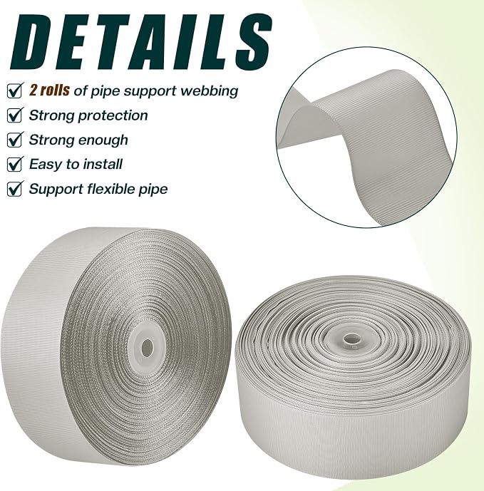 Frienda 2 Rolls Heavy Duty Duct Strap, 200 ft x 1.97 Inch Silver Gray Duct Aid - Image 2