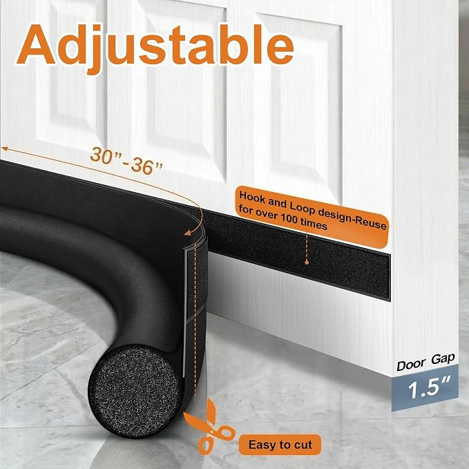 HomeProtect Door Draft Stopper 36 Inch Under Door Draft Blocker Door Sweep - Image 6