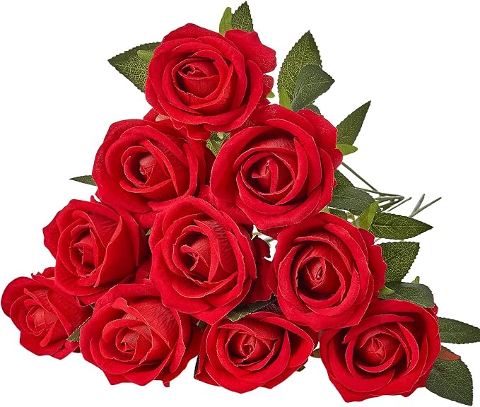 VEVOR Artificial Flowers, Faux Red Bridal Shower - Image 11