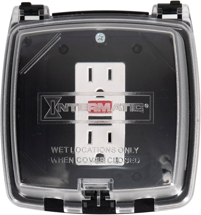 Intermatic WP1020C Deep Weatherproof Outlet Cover, Vertical | 2-1/4", GFCI and by Intermatic