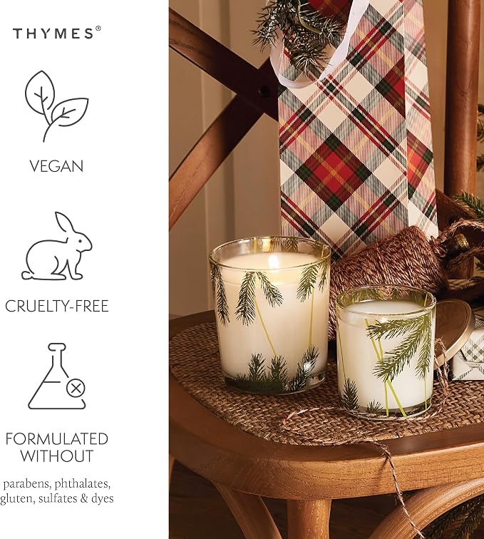 Thymes Frasier Fir Pine Needle Candle – Holiday Candles - Image 6