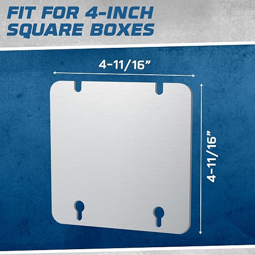 4-11/16" Inch Blank Cover for Electrical Boxes - Image 3