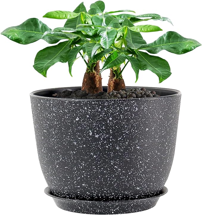 UOUZ 12inch Large Plant Pot, Modern Plastic Planter by UOUZ