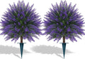 Grooy Artificial 2 Pack Lavender UV Resistant Topiary Ball by FEELTHENEWWORLD