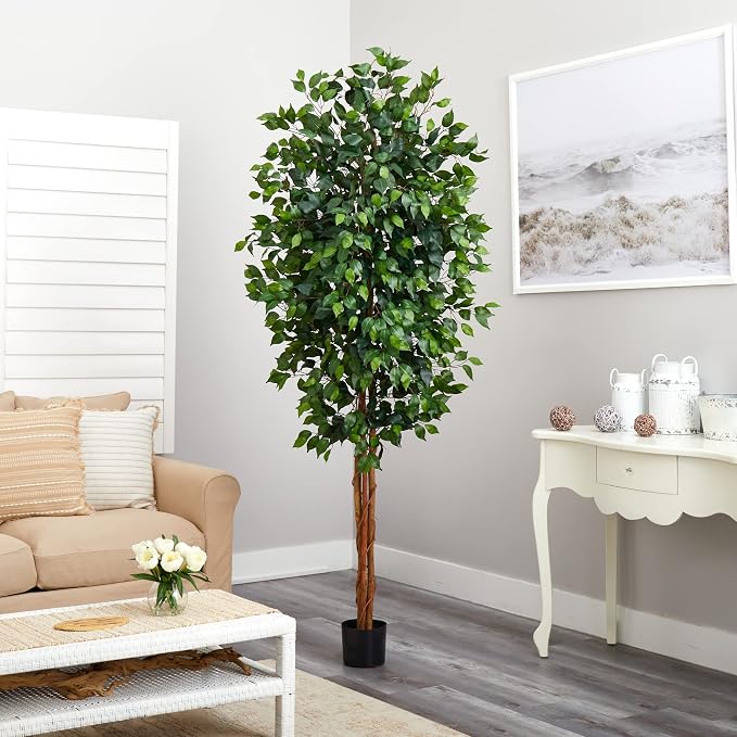 Nearly Natural 7 ft Artificial Ficus Tree - Image 5