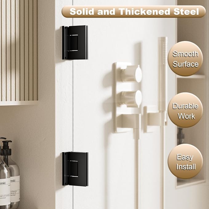 Alise Glass Shower Door Hinge, 90° Hinge - Image 5