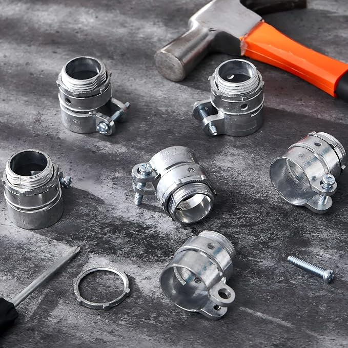 Yaocom 50 Pack 3/4-Inch Squeeze Connectors Fittings FMC Flexible Metal Conduit - Image 6