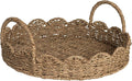 Household Essentials Round Handwoven Seagrass Tray by HouseholdEssentials
