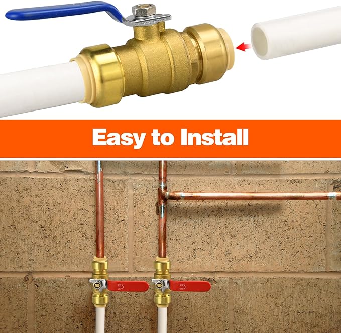 2pcs 3/4" Push Fit Ball Valve - Image 5