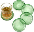 Modern Clear Coaster Set of 5- Glass Coasters by Unknown