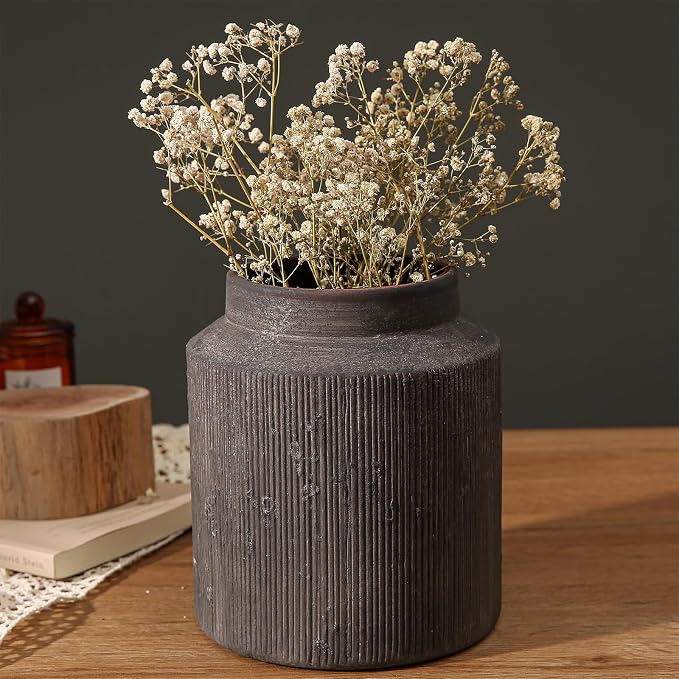 Rustic Vases for Home Decor. Ceramic Vase for Dining Table Decor. Terracotta by ZSHLXM