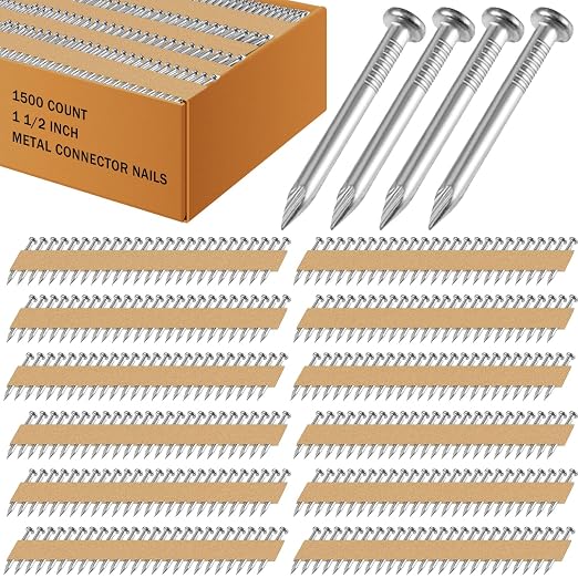 Zonon 1500 Count Joist Hanger Nails 1-1/2 Inch x. 131 Inch Metal Connector Nails by Zonon
