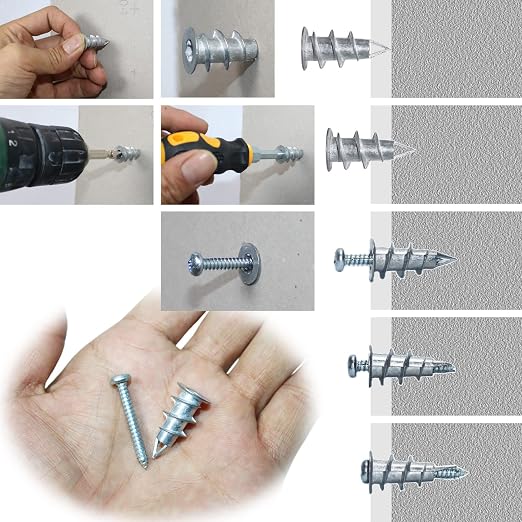 Metal No Pre-Drill Self Drilling Wall Anchors and Screws - Image 7