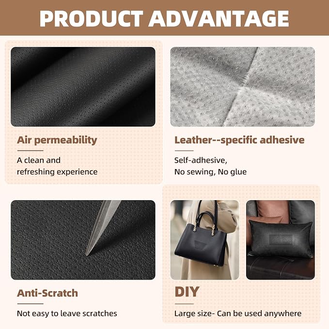Leather Repair Kits, Large Vinyl Repair Patch - Image 4