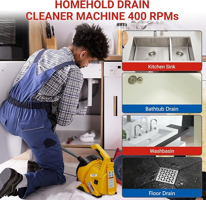 30Ft Electric Drain Cleaner Machine - Image 6