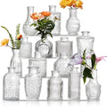 Glass Bud Vases Set of 16 by Unknown