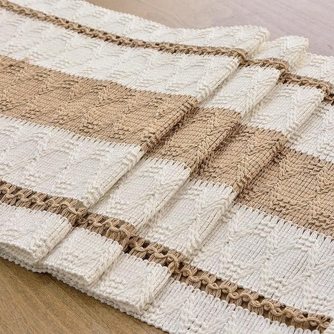 Boho Table Runner with Tassels 12x60 Inch - Image 5