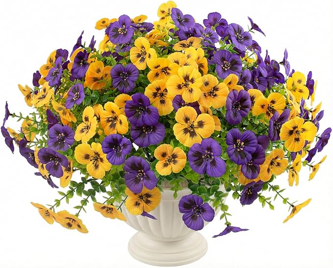 Rowfad 36 Pcs Artificial Fake Pansy Flowers - Image 8