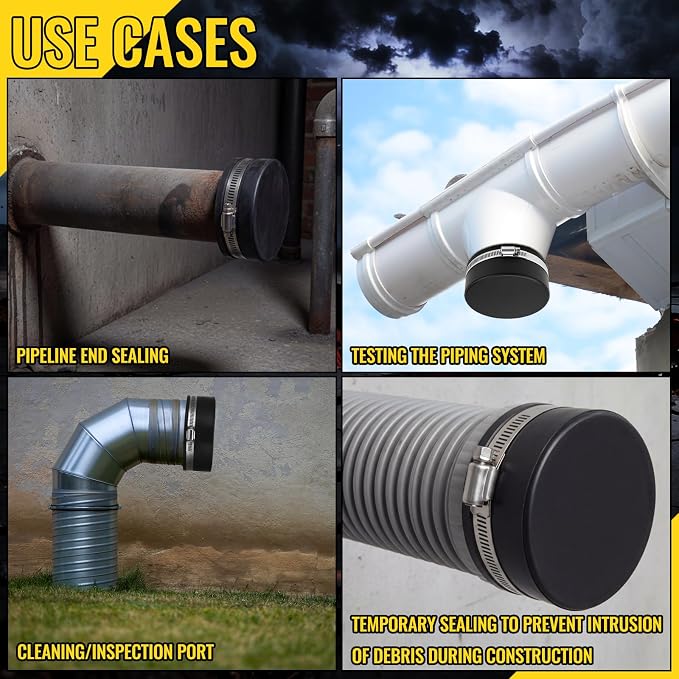6 Pack 5 Inch Flexible PVC Pipe Cap - Image 6