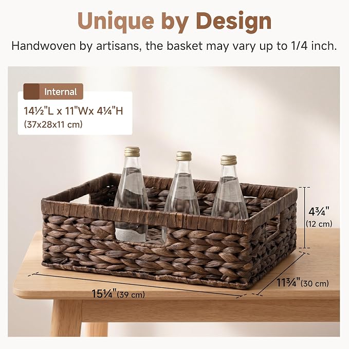 StorageWorks Large Wicker Storage Baskets - Image 3