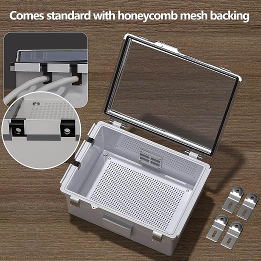 ABS Electrical Junction Box, Ventilated Design, Cable Grommets, IP65 Waterproof - Image 2