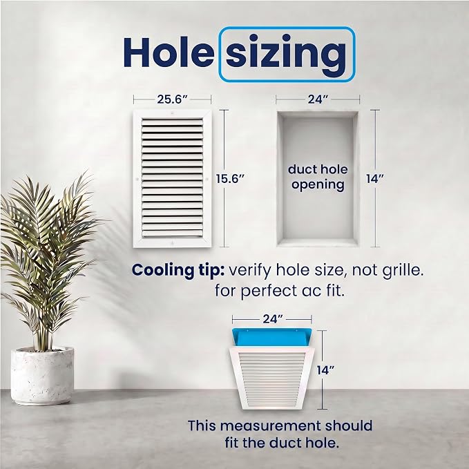 14x24 Aluminum Wall Ceiling Air Return Vent Cover HVAC Rustproof Grille - Image 3