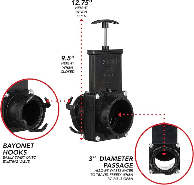 Valterra T58 Twist-On Waste Valve, Mess-Free Waste Valve - Image 5