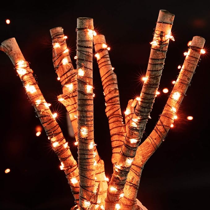 Brightown Halloween Orange Fairy String Lights: 12 Pack 7 Ft 20 LED Battery - Image 4