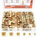 228PCS Brass Compression Fittings Assortment kit, 6 Sizes Sleeves Ferrules by Aienxn