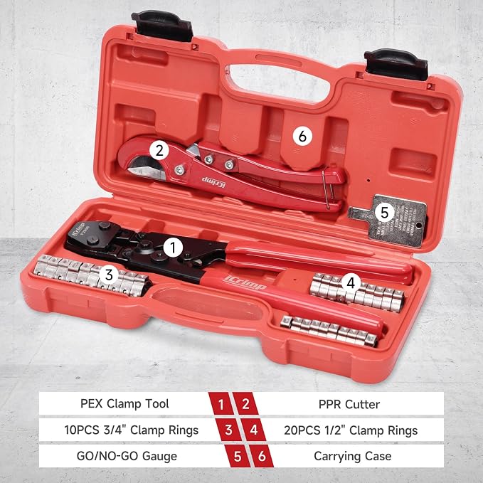 iCrimp PEX Pipe Clamp Crimping Tool Kit - Image 2