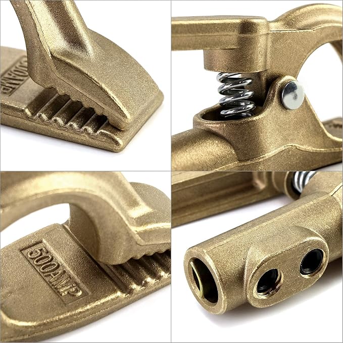 QWORK Welding Bronze Ground Clamp, 1.6 Pounds and 500A, 1 piece - Image 4