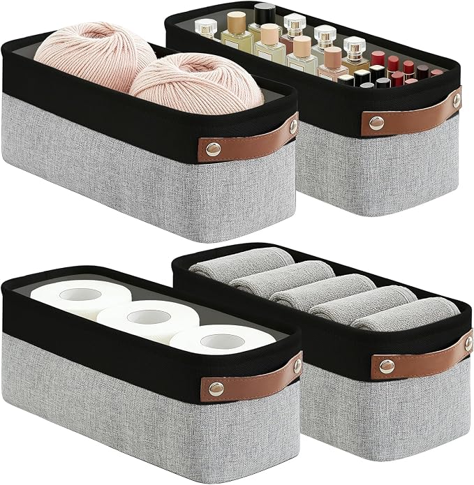 Small Fabric Storage Baskets, Decorative Basket by Bagnizer