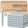 Tandefio 100 Pack 1/4 x 2 Concrete Anchors and Screw Kits Galvanized | Large by Tandefio