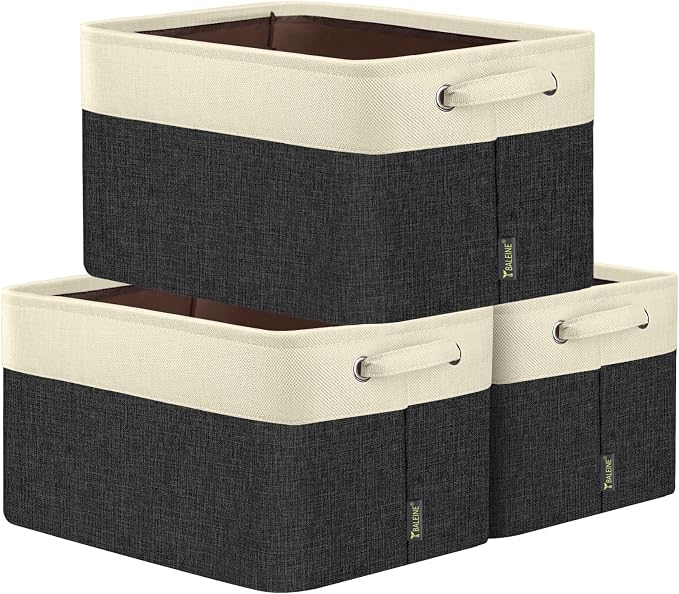 BALEINE 3 Pack Fabric Closet Storage Bins by BALEINE